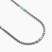 Kidult Collana in acciaio e diaspro azzurro 851106